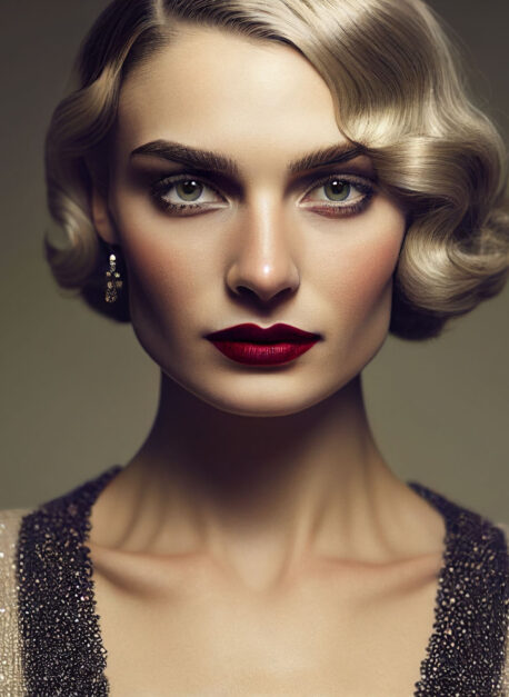 Portrait of beautiful elegant woman, retro style. AI generated i Portrait of beautiful elegant woman, retro style. AI generated i
